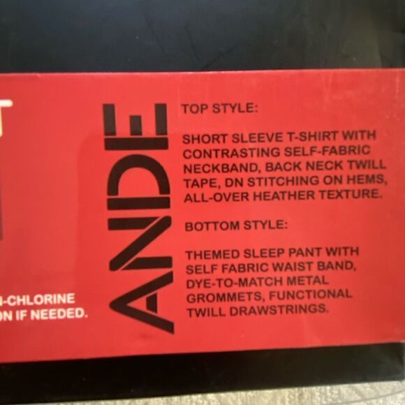 ANDE Holiday Men’s Small Pant and T-Shirt Sleep Set - Festive Flamingos - Picture 3 of 5